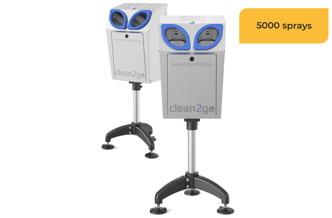 Touchless sanitizing station